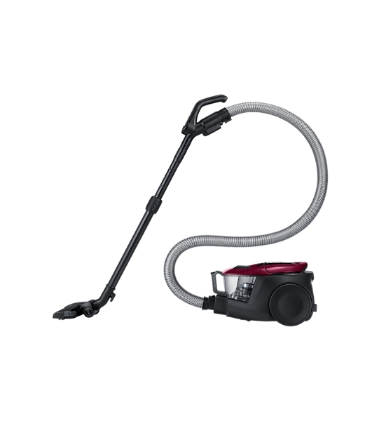 Пылесос Samsung VC18M31A0HP/EV бордовый/черный, 380/1800 Вт, уборка сухая, пылесборник контейнер 2 л