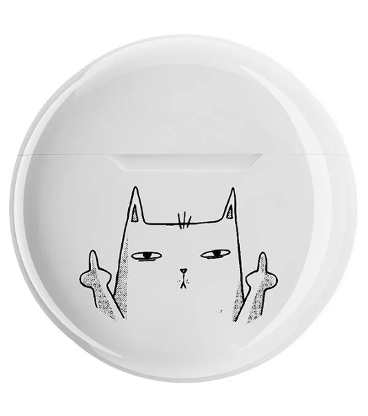 Наушники TWS ViBE BT 0100 'Back off' белый, вкладыши, Bluetooth, сенсорное управление, до 4 ч