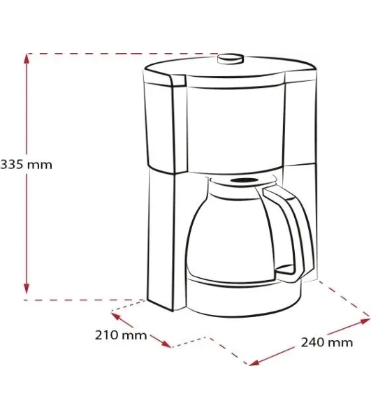 Кофеварка капельная Melitta Look V Therm Timer Black Filter черный/нержавеющая сталь, исп. кофе - молотый, 1.25 л, 1000 Вт
