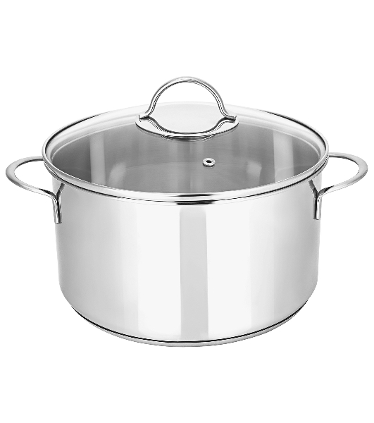 Кастрюля из нержавеющей стали APPETITE SH05273 pretty 2,7 л, стеклянная крышка с ободком и пароотводом, диаметр 18 см.
