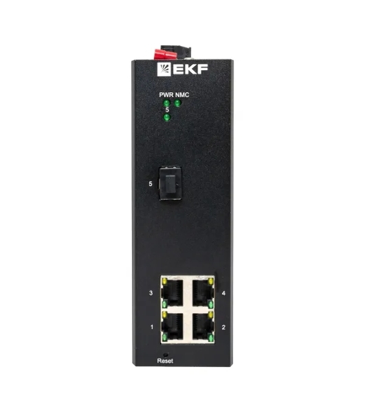Коммутатор EKF TSX-ML2-1GX/SFP-4GTP, 4×1 Гбит/с PoE + 1×1 Гбит/с SFP, управляемый