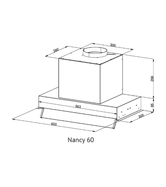 Вытяжка встраиваемая Kuppersberg Nancy 60 черный, 60 см, 850 куб. м/ч, 42 дБ