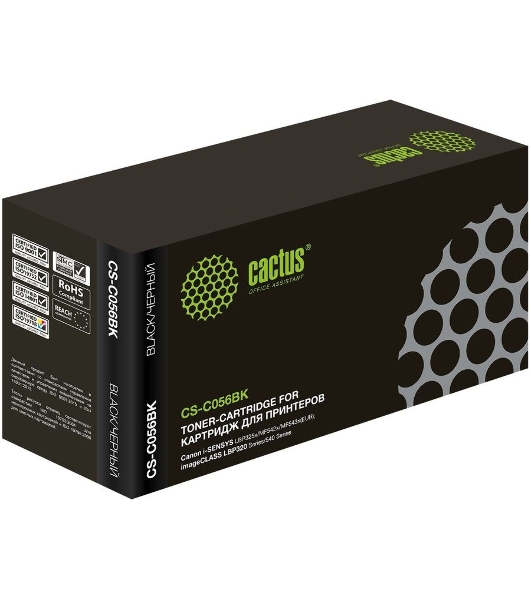 Картридж лазерный Cactus CS-C056BK черный (10000 стр.) для Canon i-SENSYS LBP325x/MF542x/MF543x