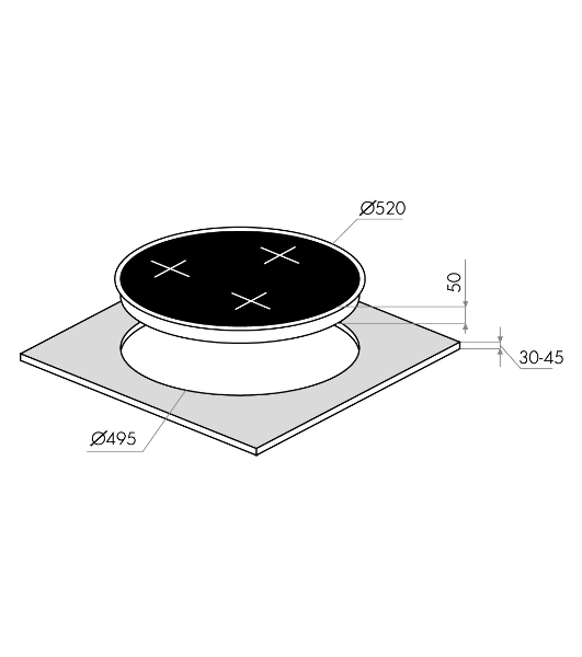 Газовая варочная панель Maunfeld EGHG.43.23CW/G