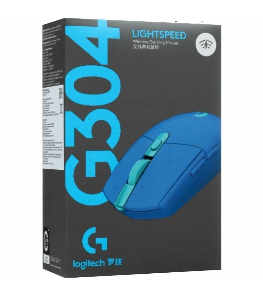 Мышь беспроводная Logitech G304 Lightspeed синий, 12000 dpi, радиоканал, USB, кнопки - 6