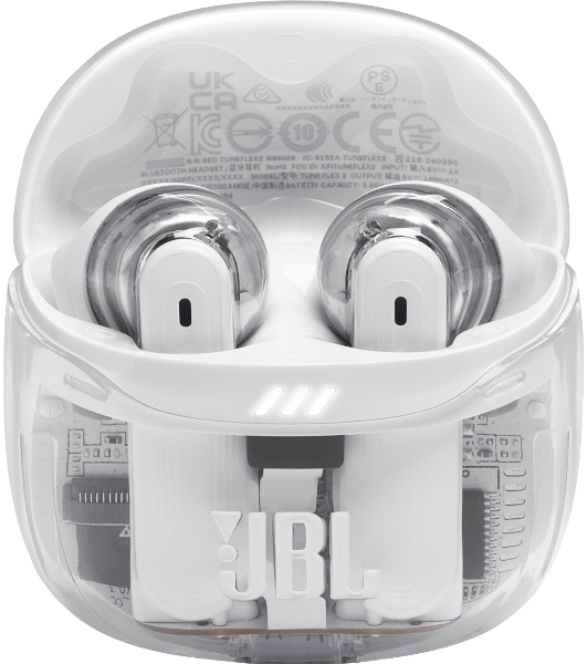 Наушники TWS JBL Tune Flex 2 призрачно-белый, вкладыши/внутриканальные (трансформер), Bluetooth, адаптивное шумоподавление