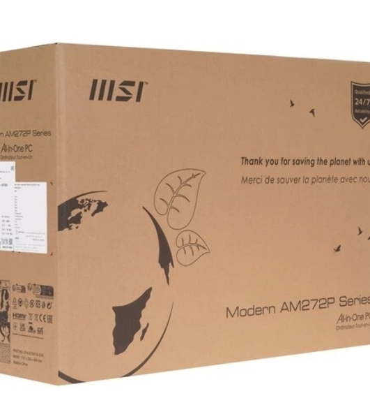 Моноблок MSI Modern AM272P 1M-687XRU 27' Full HD Core 7 150U (1.8) 32Gb SSD 1Tb Graphics noOS GbitEth WiFi BT 120W клавиатура мышь Cam черный 1920x1080 (9S6-AF8231-687/9S6-AF8231-1023)