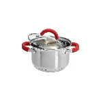 Кастрюля WEBBER BE-340/2 2,2 л, 16 см, нержавеющая сталь, индукция, со стеклянной крышкой, фото5