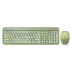 Комплект клавиатура+мышь Smartbuy 666395AG беспроводной, USB, 1000 DPI, зелёный, фото 1