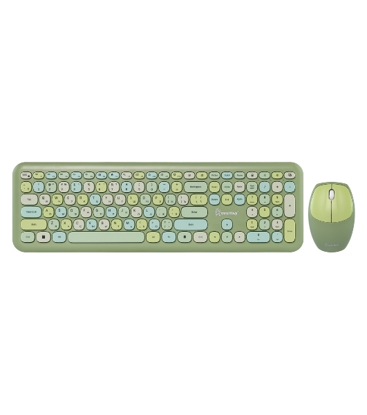 Комплект клавиатура+мышь Smartbuy 666395AG беспроводной, USB, 1000 DPI, зелёный