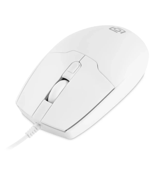 Мышь проводная Oklick 147M белый, 2000 dpi, USB, кнопки - 4