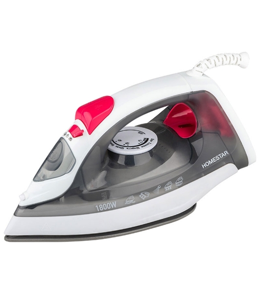 Утюг HomeStar HS-4012 серый/белый, 1800 Вт, 100 г/мин, 190 мл
