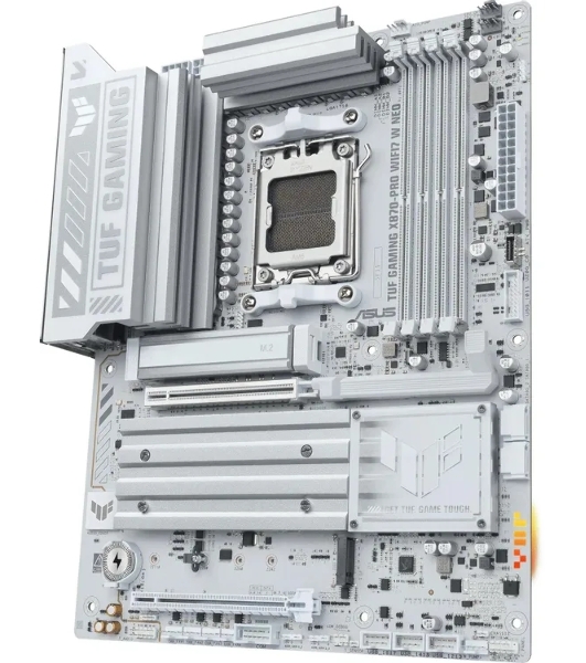 Материнская плата ASUS TUF GAMING X870-PRO WIFI7 W NEO, AM5, AMD X870, 4xDDR5, 2xSATA, 4xM.2, 1xPCIe 5.0 x16, 1xPCIe 4.0 x16, 1xHDMI, 1x5Gb LAN, Wi-Fi 7, Bluetooth 5.4, 2xUSB-C 40Gbps (USB4 / Gen3x2), 3xUSB-A 10Gbps, 4xUSB-A 5Gbps, 1xUSB-A 2.0, 3x3.5 мм, 7.1, ATX