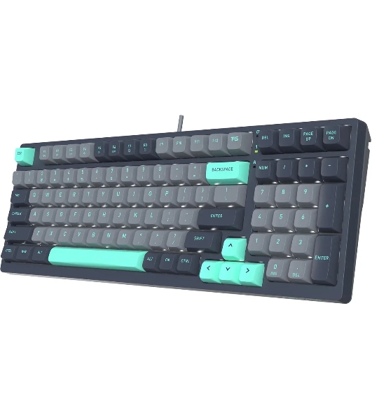 Клавиатура проводная A4Tech Fstyler FS300 механическая черный/серый USB for gamer LED (FS300 PANDA ROCK)