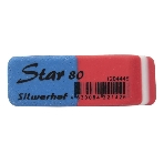 Ластик Silwerhof Star 80 181149 41x14x8мм каучук термопластичный синий, фото2