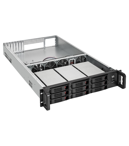 Серверный корпус ExeGate Pro 2U650-HS09 (RM 19', высота 2U, глубина 650, БП 2U-920ADS, 9xHotSwap, 2*USB)
