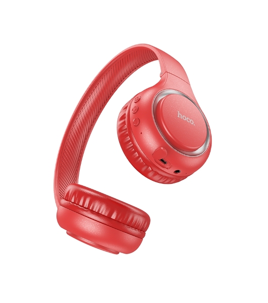 Беспроводные/проводные наушники Hoco W41 красный, накладные, Bluetooth + проводной, складная конструкция, до 7 ч