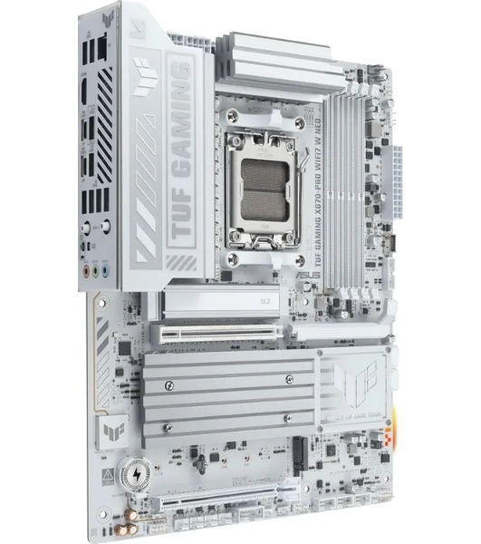 Материнская плата ASUS TUF GAMING X870-PRO WIFI7 W NEO, AM5, AMD X870, 4xDDR5, 2xSATA, 4xM.2, 1xPCIe 5.0 x16, 1xPCIe 4.0 x16, 1xHDMI, 1x5Gb LAN, Wi-Fi 7, Bluetooth 5.4, 2xUSB-C 40Gbps (USB4 / Gen3x2), 3xUSB-A 10Gbps, 4xUSB-A 5Gbps, 1xUSB-A 2.0, 3x3.5 мм, 7.1, ATX