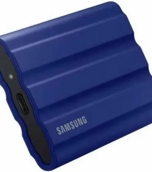 Внешний SSD Samsung T7 Shield, 2TB, USB 3.2 Gen 2 Type-C, R/W 1050/1000, синий