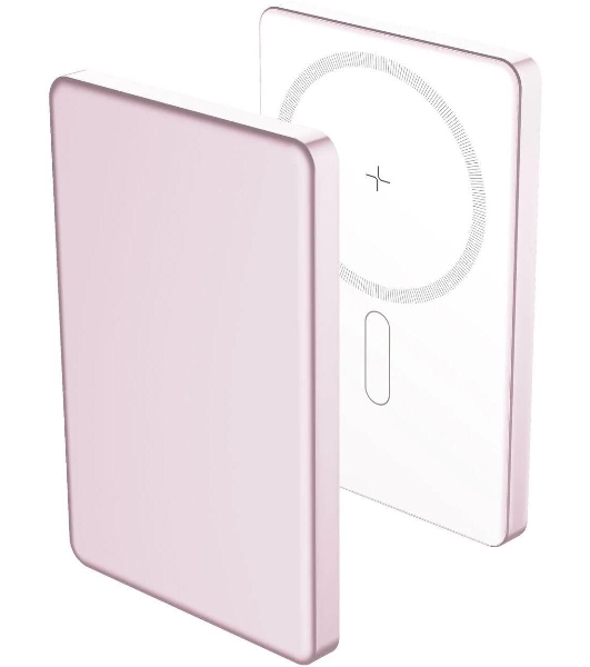 Портативный аккумулятор AKSBERRY (6900295730016) E501 с MagSafe 5000 mAh, розовый