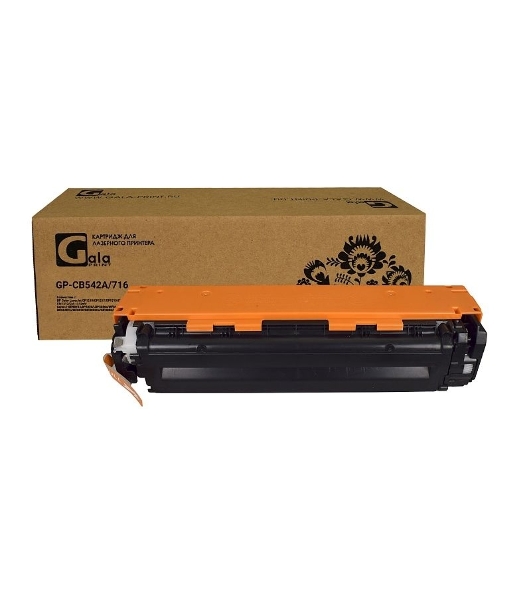 Картридж лазерный GalaPrint GP-CB542A/716 желтый (1400 стр) для HP Color LaserJet CP1210/CP1215/CP1510/CP1518/CM1300/1312 Canon Color Shot LBP 5050/5970/5975, MF-8030/8040/8050