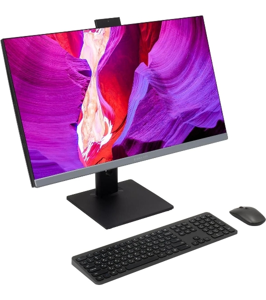Моноблок Digma Pro Unity 27' Full HD i5 1235U (1.3) 16Gb SSD 512Gb Iris Xe CR Windows 11 Professional GbitEth WiFi BT 90W клавиатура мышь Cam серый/черный 1920x1080