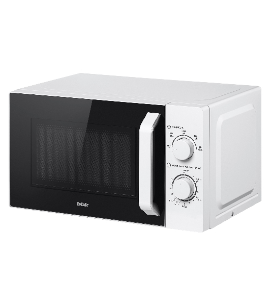 Микроволновая печь BBK 20MWS-761M/W белый, 20 л, 700 Вт, переключатели - поворотный механизм