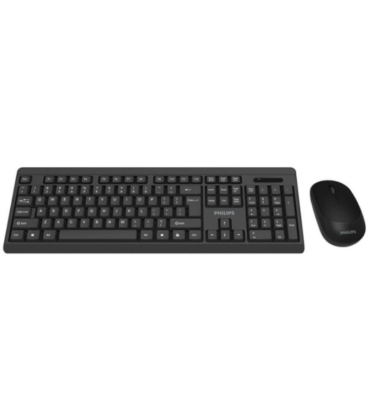 Комплект клавиатура+мышь Philips SPT6324 беспроводной, USB, 1000 DPI, чёрный