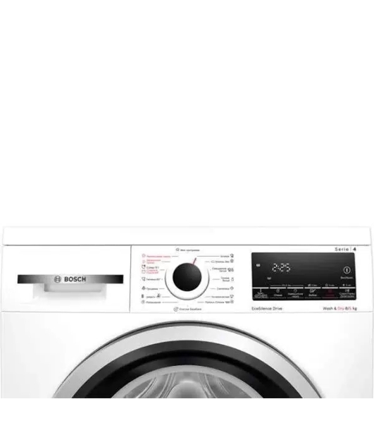 Стирально-сушильная машина Bosch WDS28460ME белый, загрузка фронтальная 8 кг, 1400 об/мин., класс: А