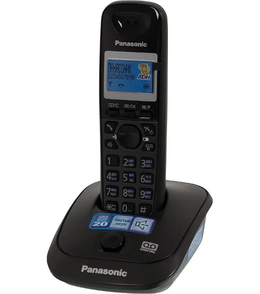 Телефон беспроводной (DECT) Panasonic KX-TG2521RUT (титан) АОН, Caller ID,спикерфон,голосовой АОН,полифония,цифровой автоответчик