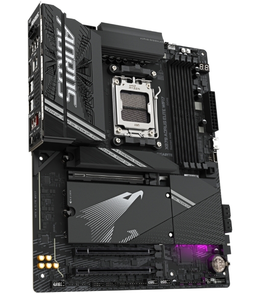 Материнская плата Gigabyte X870 A ELITE WIFI7, AM5, AMD X870, 4xDDR5, 4xSATA, 4xM.2, 1xPCI-E 5.0 x16, 1xPCI-E 4.0 x4, 1xPCI-E 3.0 x2, 1xHDMI, 1x 2.5Gb LAN, 4xUSB-A 3.2 Gen 1, 2xUSB-A 3.2 Gen 2, 4xUSB-A 2.0, 2xUSB-C 4.0, 2x3.5 мм, 7.1, ATX