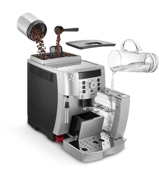 Кофемашина автоматическая DeLonghi ECAM 22.110.SB серебристый, исп. кофе - молотый/зерновой, 1.8 л, 1450 Вт, 15 Бар.
