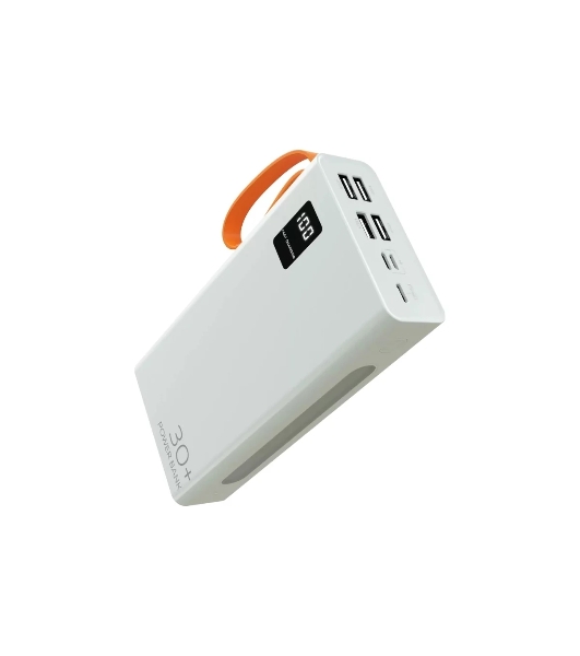 Портативный аккумулятор More choice (4620202550583) PB22-30 с кабелем 2USB 2.1A - 30000mAh белый