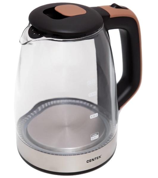 Электрочайник Centek CT-0065 бежевый, 1.7 л, 2200 Вт, скрытый нагревательный элемент