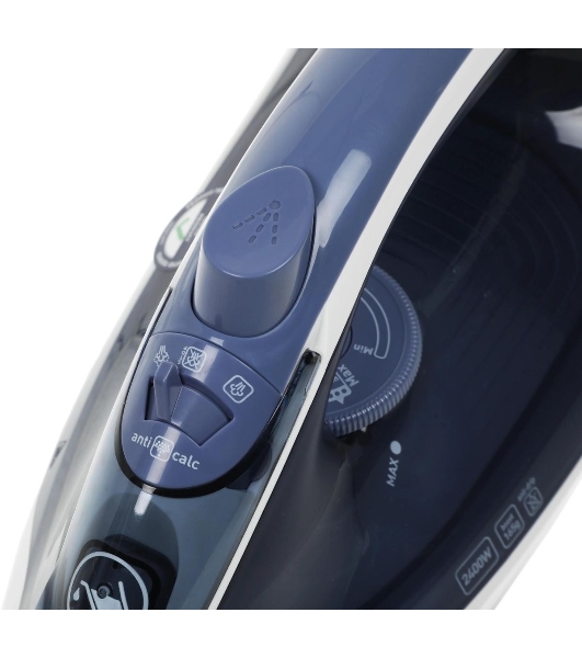 Утюг Tefal FV2837E0 синий/белый, 2400 Вт, 35 г/мин, 165 г/мин, 270 мл