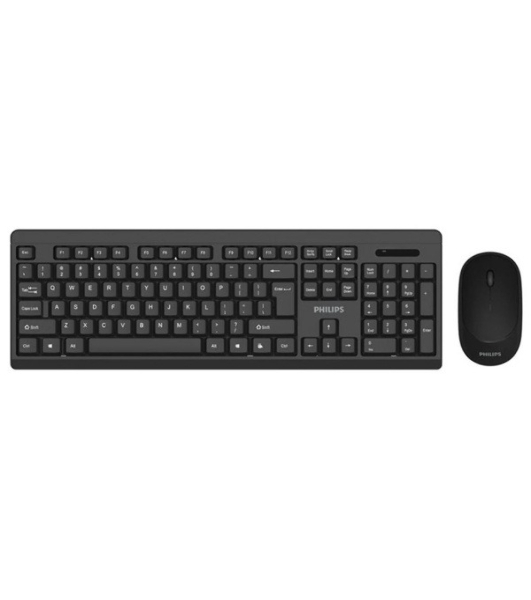 Комплект клавиатура+мышь Philips SPT6324 беспроводной, USB, 1000 DPI, чёрный