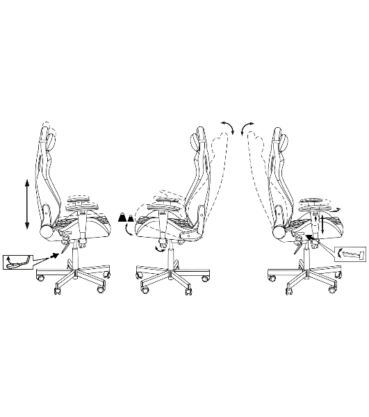 Кресло Бюрократ Knight Outrider Light-20 черный, ткань, 120 кг, механизм качания