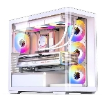 Корпус без блока питания JONSBO D300, Mini-Tower, TG, no fan, 2xUSB-A 3.2 + 1xUSB-C 3.2, mATX, mITX White, фото37