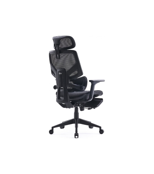 Кресло Cactus CS-CHR-MC01-BLBK синий, сетка, подголовник, подставка для ног