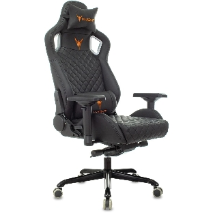 Кресло игровое Knight TITAN черный ромбик эко.кожа с подголов. крестовина металл