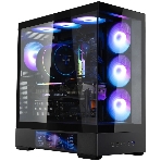 Компьютерный корпус ZALMAN P40 DS, ATX, черный, WINDOW, 9.1-inch LCD screen, 2xCombo(2.5” or 3.5”), 1x2.5”, 1xUSB TYPE-C, 2xUSB 3.0, SIDE 3x120мм ARGb, REAR 1x120мм ARGb, фото 1