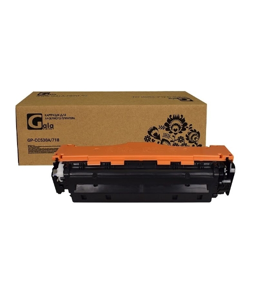 Картридж лазерный GalaPrint GP-CC530A/718 черный (3500 стр) для HP CLJ CP2025n/CP2025dn/CP2025x/CM2320n/CM2320nf/CM2320fxi/Canon LBP-7200C/7210CDN/MF8350CDN
