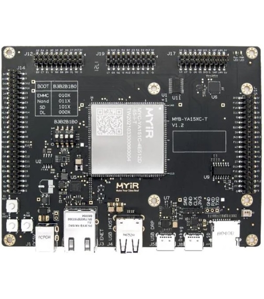 Плата разработки Myir MYD-YA151C-4E512D-65-I-T MYC-YA15XC-T CPU Module as Controller Board, ST STM32MP1 MPU based on 650MHz Single or Dual Arm Cortex-A7 and 209MHz Cortex-M4 Cores,256MB/512MB DDR3L, 256MB Nand Flash/4Gb eMMC, 32KB EEPROM, Power Management IC (PMIC)