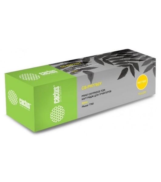 Картридж лазерный Cactus CS-PH7760Y желтый (25000 стр.) для Xerox Phaser 7760/7760dn/7760dx/7760dxf