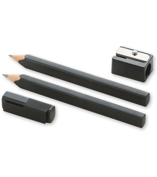 Набор карандашей чернографитных Moleskine DRAWING SET EW1PSA 2B блистер 2 карандаша + точилка