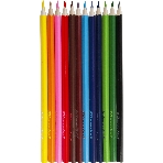 Карандаши цветные Silwerhof Color 2.65 мм, трехгранный профиль, дерево, ассорти, 12 цветов, коробка с европодвесом, фото4