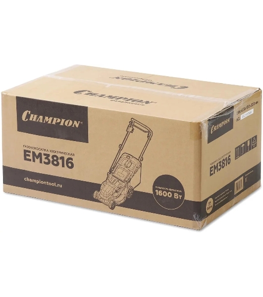 Газонокосилка электрическая Champion EM3816, от сети, 1600 Вт