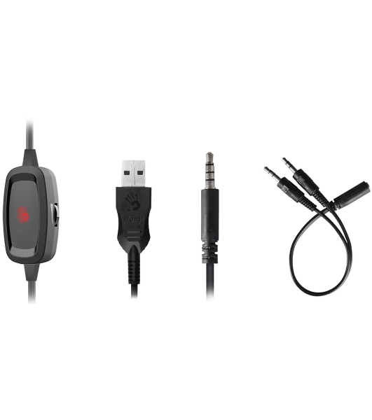 Гарнитура Bloody G573P чёрный, проводная, подсветка, совместимость с PS5, Xbox