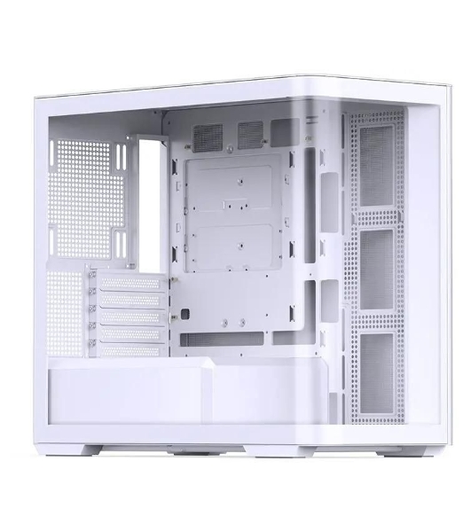 Корпус без блока питания JONSBO D300, Mini-Tower, TG, no fan, 2xUSB-A 3.2 + 1xUSB-C 3.2, mATX, mITX White