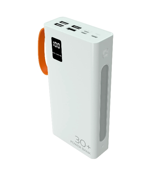 Портативный аккумулятор More choice (4620202550583) PB22-30 с кабелем 2USB 2.1A - 30000mAh белый